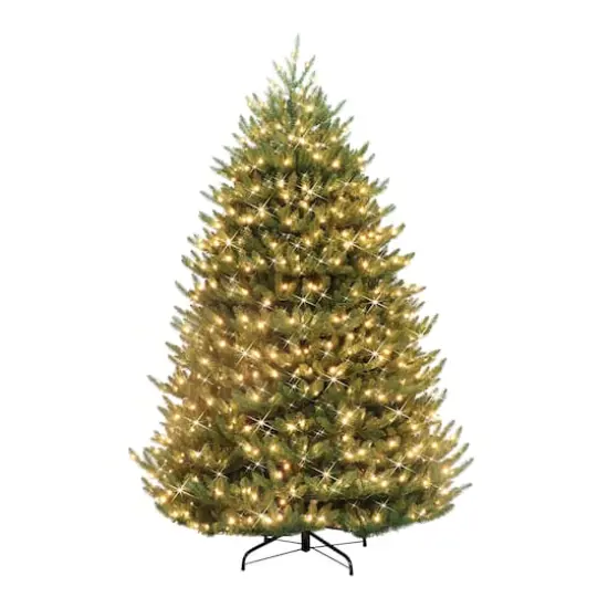 7.5ft. Pre-Lit Canadian Balsam Fir Artificial Christmas Tree, Clear LED Lights {1}