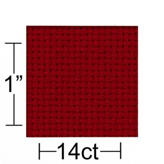 Essentials by Leisure Arts 14 Count Aida Cloth, 30" x 36" Red {4}