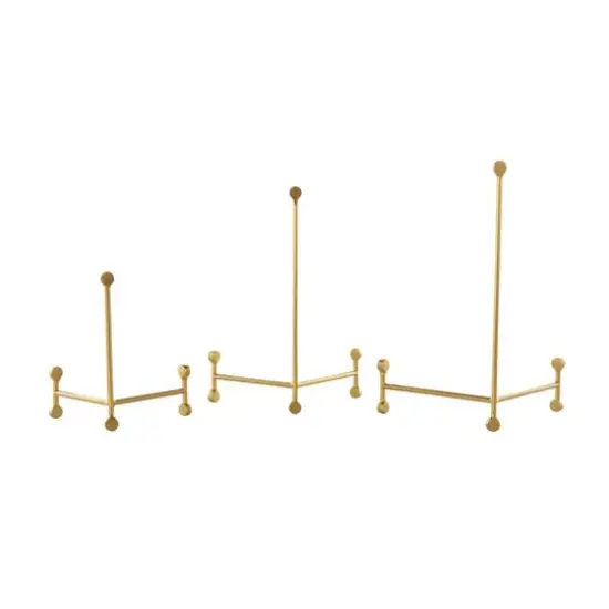 Gold Metal Fixed Easel with Ball Accent Set {10}