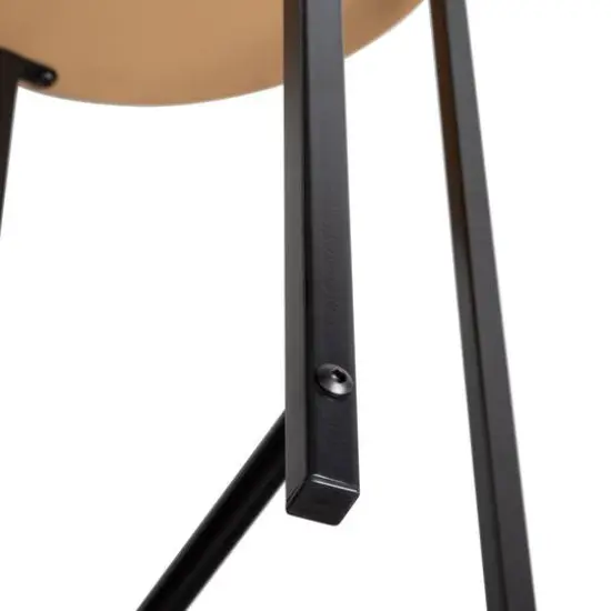 Honey Can Do Natural X-Pattern Base Round Side Table {8}