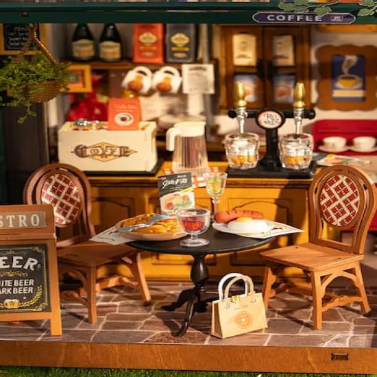 Rolife&reg; Tipsy Restaurant DIY Miniature House Kit {3}