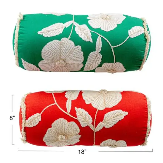 Hello Honey® Enchanted Garden Embroidered Bolster Pillow Set {7}
