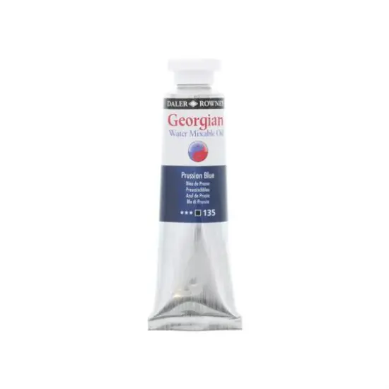 Daler-Rowney&reg; Georgian Water Mixable Oil Paint, 37mL 135 Prussian Blue {1}