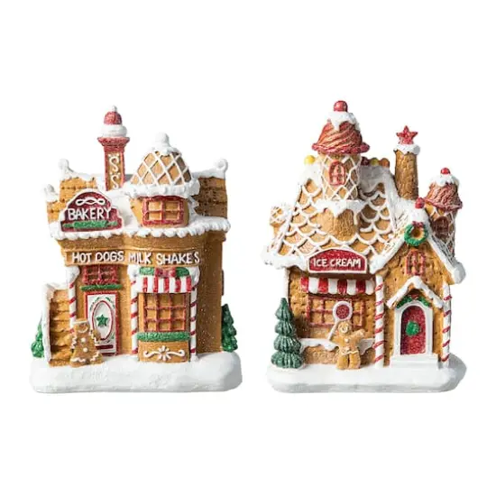 Glitzhome&reg; Light-Up Christmas Gingerbread House Table D&eacute;cor Set {1}
