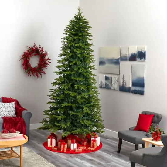 10ft. Unlit Belgium Fir Natural-Look Artificial Christmas Tree {7}