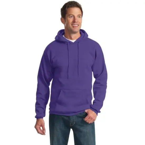 Port & Company&reg; Tall Essential Fleece Pullover Hooded Sweatshirt Purple {4}