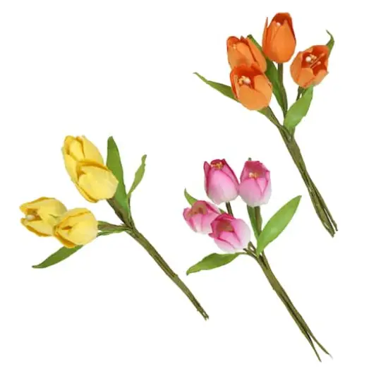 Pink, Orange & Yellow Tulip Paper Flowers by Recollections™, 24ct. {1}