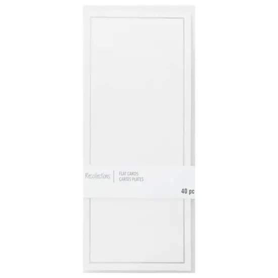 Flat Cards by Recollections&trade;, 3.87" x 9.25" Silver {6}