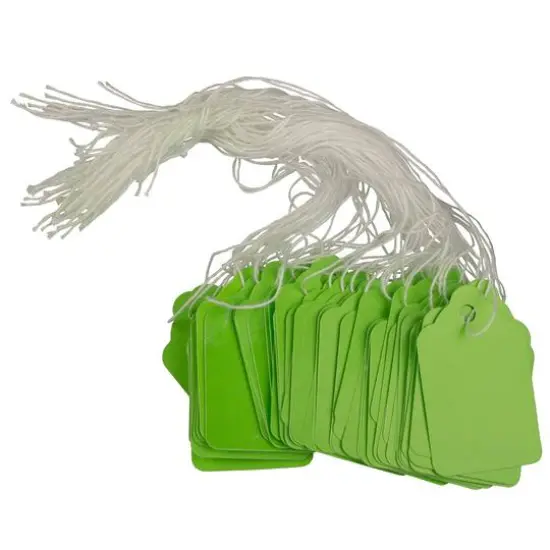 JAM Paper Lime Green Mini Gift Tags with String, 50ct. {3}