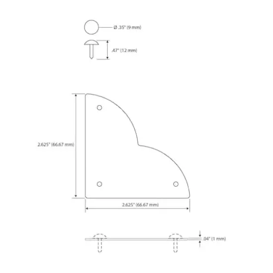 Dritz Home&reg; Large Brass Smooth Quatrefoil Corners, 4ct. {3}