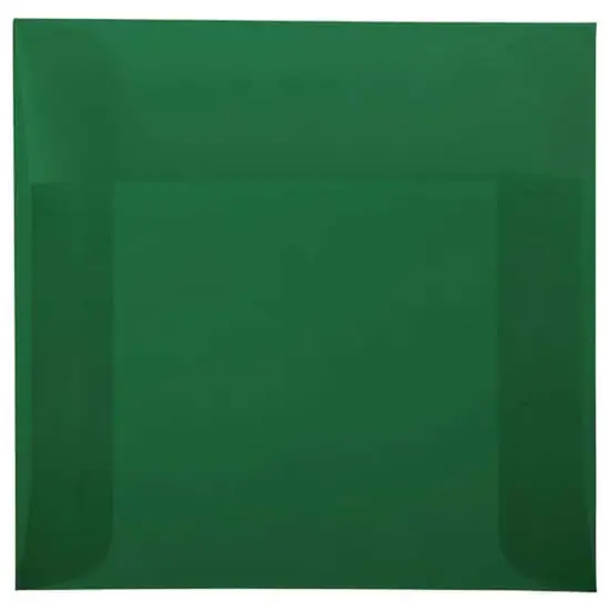 JAM Paper 6" x 6" Translucent Vellum Invitation Envelopes, 25ct. Racing Green {1}