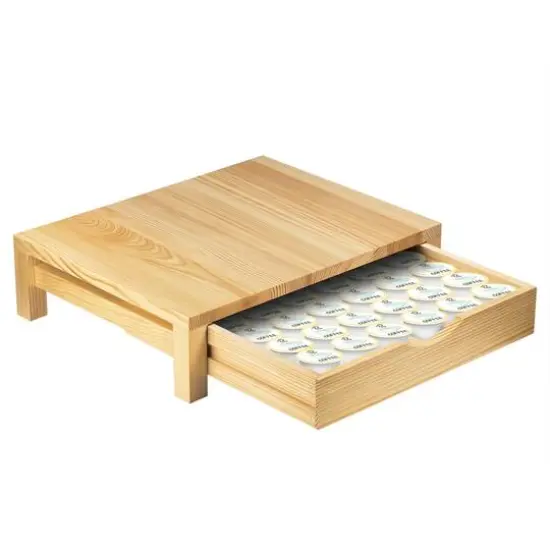 NEX&trade; 36-Pod Natural Rustic Wood Coffee Pod Holder for K-Cups {4}