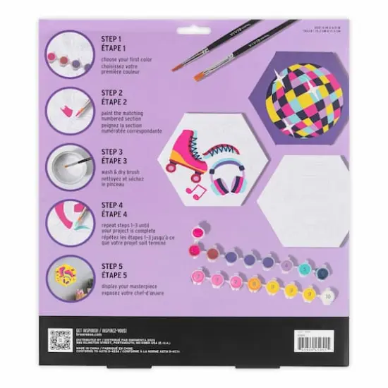 VIVID by Brea Reese&reg; Retro Square Acrylic Paint-by-Number Kit {6}