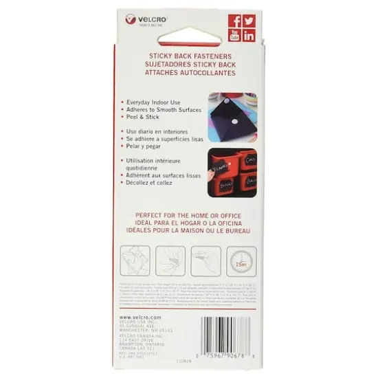 VELCRO&reg; Brand Sticky Back Tape, 5ft. White {5}