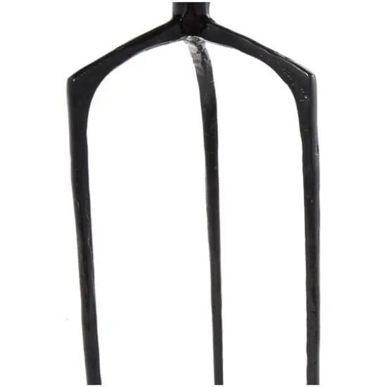 22" Gray Aluminum Geometric Textured Accent Table {7}