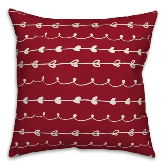 Valentines Doodles Throw Pillow {1}