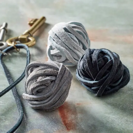 Black, Pewter and Charcoal Soft Leather Lace Cording By Bead Landing&trade; {3}