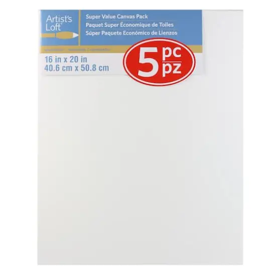 5 Pack 16" x 20"&nbsp;Super Value Canvas by Artist's Loft&reg; {8}