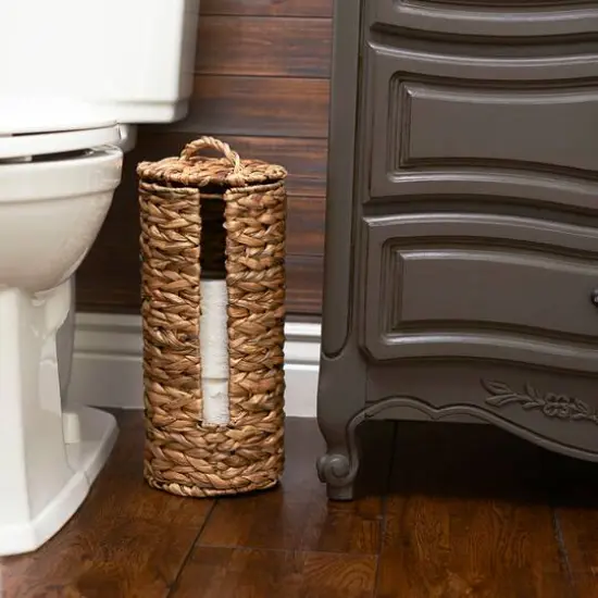 Household Essentials Wicker Toilet Paper Roll Holder {3}