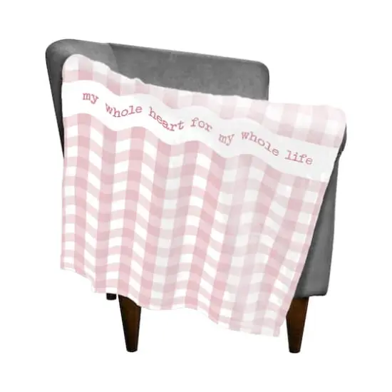 Pink Buffalo Check Throw Blanket {3}