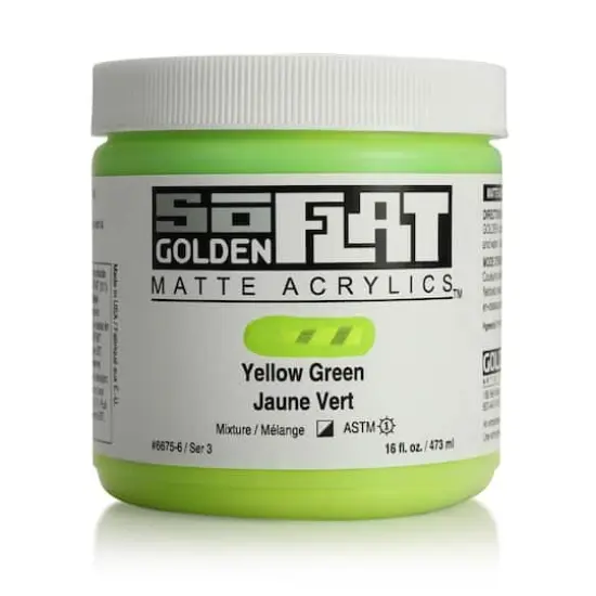 Golden&reg; SoFlat Matte Acrylic Paint, 16oz. Yellow Green {1}