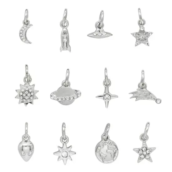 Silver Outer Space Charms by Bead Landing&trade; {4}