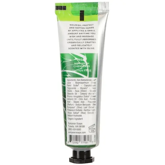 European Soaps Terravita Organic Hand Cream, 30mL Olive {4}