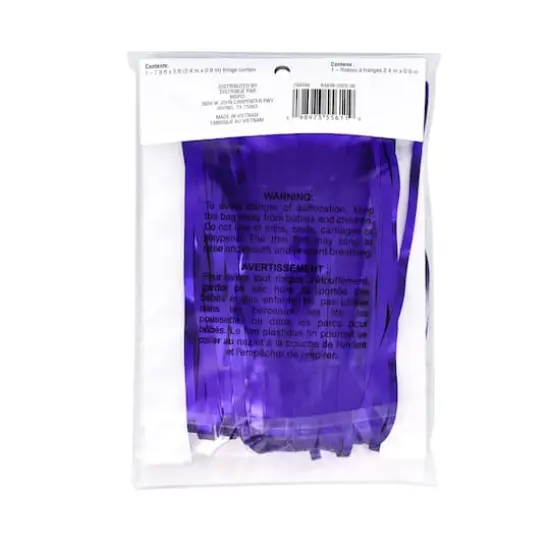 8ft. x 3ft. Fringe Curtain by Celebrate It&trade; Royal Blue {4}