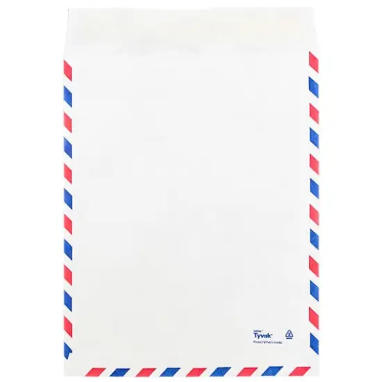 JAM Paper 9" x 12" White Airmail Tyvek Envelopes, 25ct. {4}