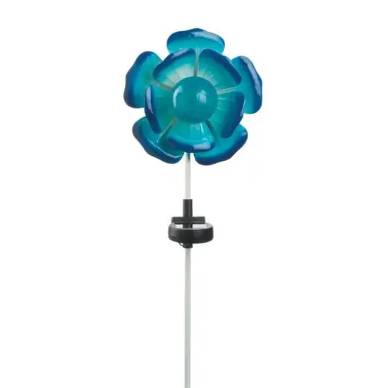 21.5" Blue Flower Solar Stake {1}