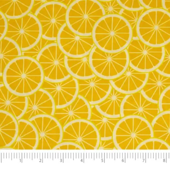 SINGER Patriotic Lemons Cotton Fabric {1}
