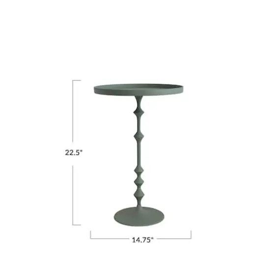 Hello Honey&reg; 22.5" Sculptural Metal Side Table Sage Green {6}