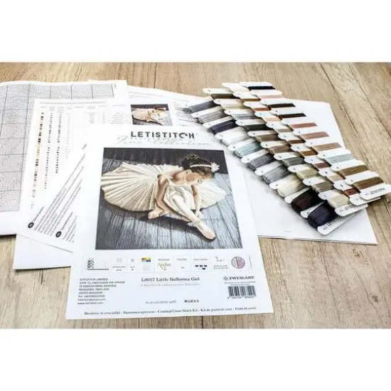 Letistitch Counted Cross Stitch Kit Little Ballerina Girl {9}