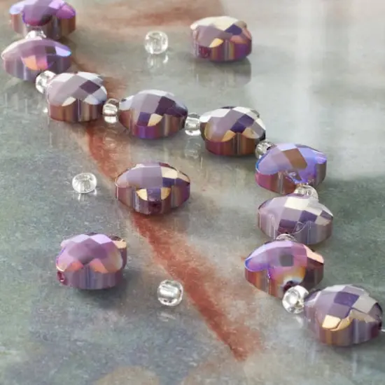 Purple Glass Faceted Cross Beads, 12mm by Bead Landing&trade; {3}