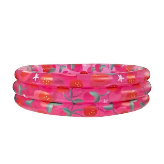 PoolCandy 5ft. Strawberries & Cherries Inflatable Sunning Pool {1}