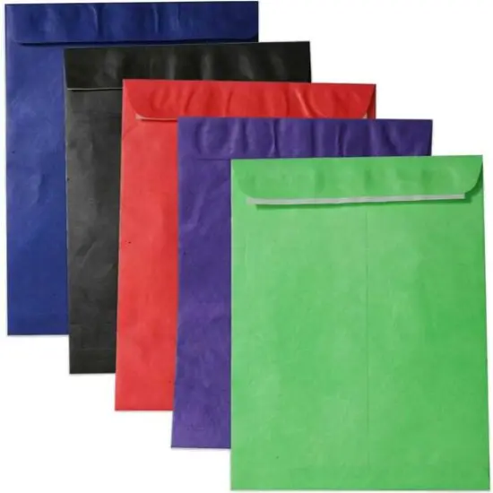 JAM Paper 10" x 13" Assorted Tyvek Tear Proof Open End Catalog Envelopes, 25ct. {1}