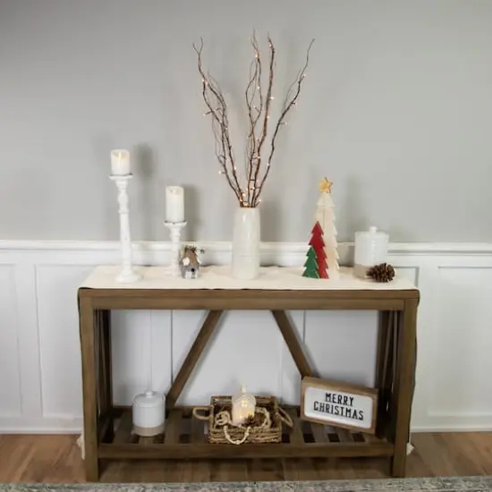 39" LED Lighted Natural Branch Bundle Christmas Decoration, Warm White Lights {3}