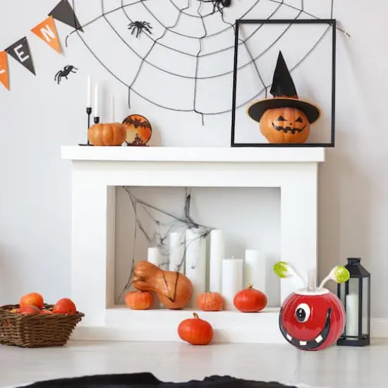 11" One-Eyed Monster Pumpkin Metal Tabletop D&eacute;cor {3}