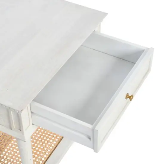 Hello Honey® 25" Maxwelton Solid Wood End Table with Drawer White {10}