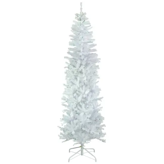 6.5ft. Pre-Lit Woodbury White Pine Artificial Christmas Tree, Green Lights {1}