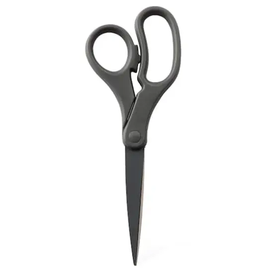 JAM Paper 8" Ergonomic Multi-Purpose Precision Scissors Gray {1}