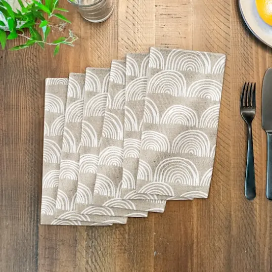 Half Moon Pattern 10" x 10"Cotton Twill Napkin {4}