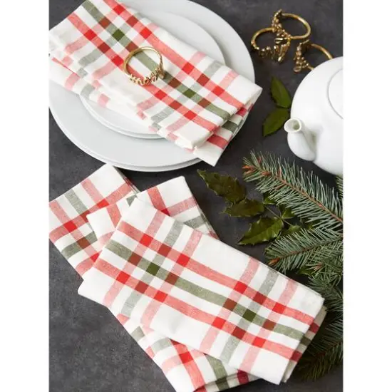 DII&reg; Kitchen & Tabletop Jolly Tree Collection Nutcracker Plaid Napkin Set, 6ct. {5}
