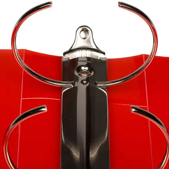 JAM Paper Designders&reg; 3" Red Plastic 3 Metal Ring Binder {3}