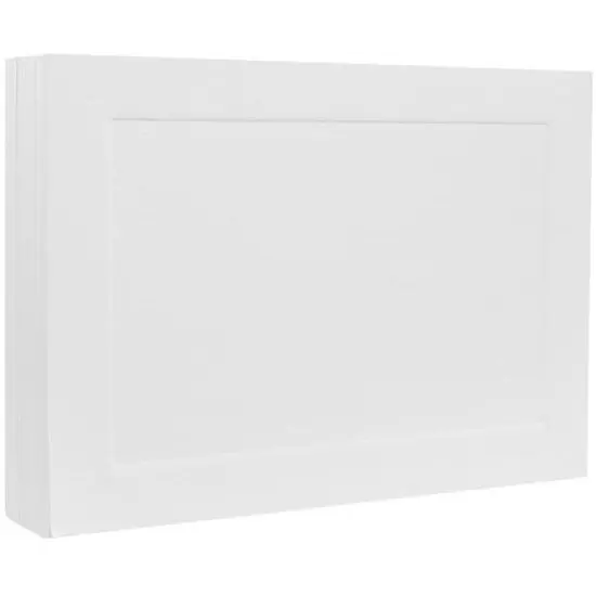JAM Paper 3.5" x 4.875" White Panel Blank Flat Note Cards {3}