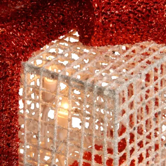 White & Red Gift Box Set with Clear Lights {5}