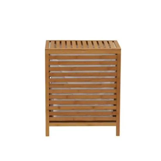 Household Essentials Bamboo Laundry Hamper {6}