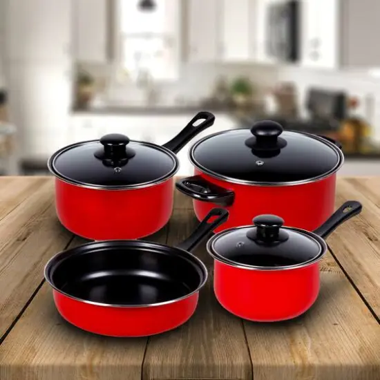 Gibson Home&reg; Chef Du Jour 7-Piece True Red Cookware Set {3}
