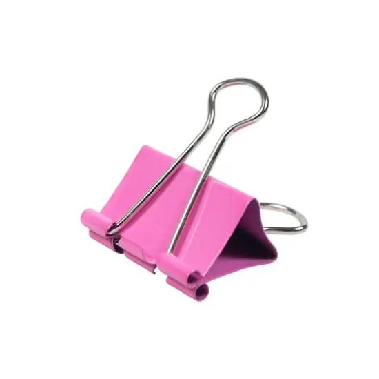 JAM Paper 1.25" Binder Clips, 15ct. Pink {6}