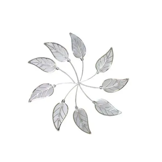 JAM Paper Gleaming Leaves, 12ct. Silver {1}
